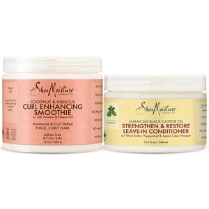 SheaMoisture Curly Hair Care Bundle: Curl Enhancer & Leave-In - Picture 1 of 9
