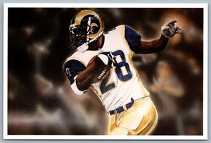 Postcard Marshal Faulk by Daniel Tearle Players Authentic Direct #713/20000 NFL - Picture 1 of 2