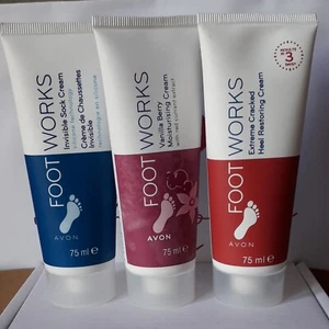 3X AVON  FOOTWORKS JOB LOT 75ml EACH ~ WORKS WONDERS FOR YOUR FEET π£πΏπ - Picture 1 of 1