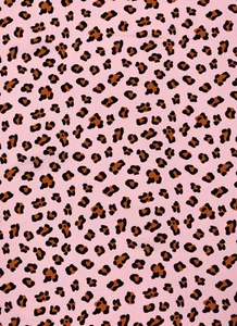 3.1M Pink Ditsy Leopard Animal Print Viscose Crepe Marocain Dressmaking Fabric - Picture 1 of 3