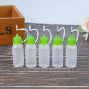 5Pcs/Set 10ml Plastic Polymer Ceramic Tools Squeezable Needle Bottle Clay To Y1