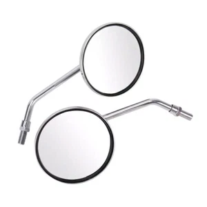 Pair 10mm Round Mirrors For Honda CL90 CT90 CB100 CL100 CL125 CB125 Left & Right - Picture 1 of 7