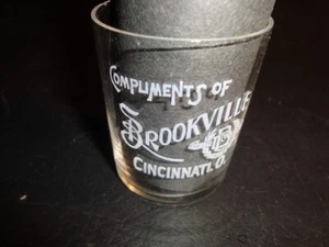 Circa 1900 Brookville Distilling Etched Shot Glass, Cincinnati, Ohio - Picture 1 of 2
