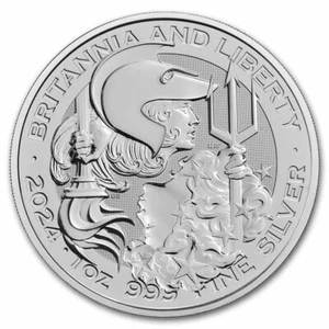 Moneda de plata Britannia and Liberty 2024 1 oz .999 hermosa dama libertad EE. UU. - Imagen 1 de 11