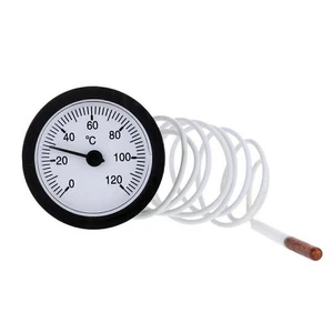 55 mm Zifferblatt Thermometer Kapillare Temperaturanzeige mit Sensor 0-120 ° . - Bild 1 von 12