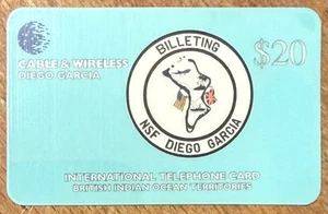 DIEGO GARCIA CABLE & WIRELESS PREPAID PRÉPAYÉE TELECARTE PHONECARD SCHEDA CARTA - Picture 1 of 2