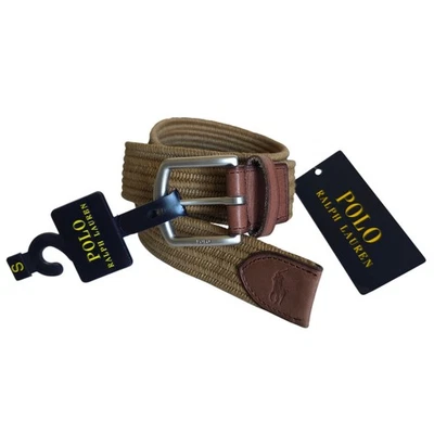 Nuevo Polo Ralph Lauren Para Hombre Talla S Cinturón Trenzado Cuero Borde Poni Logo 1.25" Nuevo con Etiquetas Foto 1 de 4