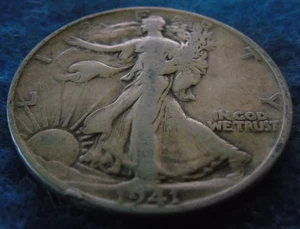 1941-S 1941S WALKING LIBERTY 90% SILVER HALF DOLLAR 50C Cent Fifty 1/2 - Picture 1 of 6