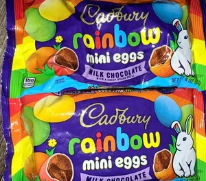 Cadbury ~ Rainbow Milk Chocolate Mini Eggs 2-Bags 8 Oz. Each ~ Expires 12/2025 - Picture 1 of 4
