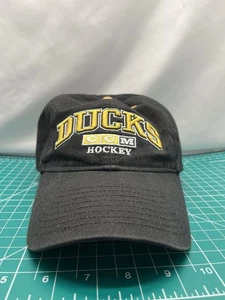 Ducks CCM Baseball Cap Blue And Khaki Strap Hat, NHL - Picture 1 of 6
