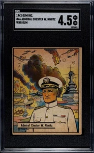 1942 Gum Inc. War Gum #46 Admiral Chester W. Nimitz RC WW2 Pacific Fleet SGC 4.5 - Picture 1 of 2