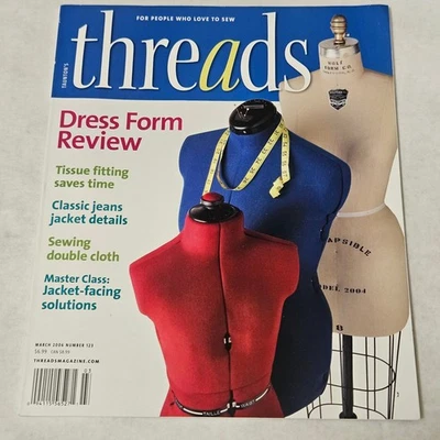 Threads Magazine March 2006 Number 123 Dress Form Review Sewing Double Cloth - Image 1 of 4