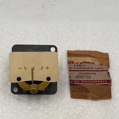 Vintage Ammeter Dash Insert Studebaker Dodge Mopar  AMP Gauge NOS 20373 - Image 1 of 4