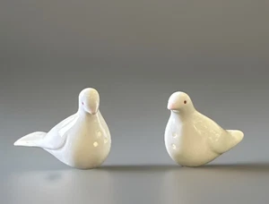 Juego de coctelera de sal y pimienta White Dove. China de hueso/Japón - Imagen 1 de 4