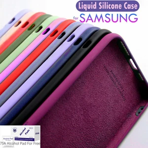 Liquid Silicone Soft Case Cover For Samsung S22 Ultra S21 S20 FE A12 A71 A72 A52 - Picture 1 of 22