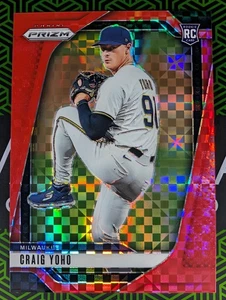 Craig Yoho (RC) 2025 Panini Prizm Baseball Rookie Red Power Prizm 48/99 Brewers - Picture 1 of 2
