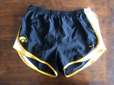 Nike Dri-Fit Iowa Hawkeyes Logo Running Short Shorts Womens Size L - Image 1 of 4