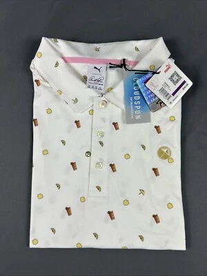 Camisa de golf Puma Polo Arnold Palmer Cloudspun estampado de limones XXL blanca nueva con etiquetas precio de venta sugerido por el fabricante $90 Foto 1 de 4