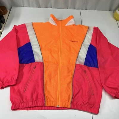 Chaqueta De Colección Años 80’s Reebok Sport Mujer’s Neón Color Block Cremallera Completa Nylon Talla M Nueva Con Etiquetas Foto 1 de 4