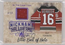 2017 Leaf ITG Used Nickname Hall of Fame Relics Purple /12 Pat Verbeek #NHFP-33