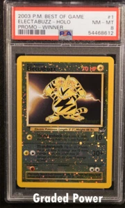 Promo Electabuzz WINNER Best of Game Promo PSA 8 HOLO (8612) #1 Pokemon - Picture 1 of 1