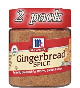 2 McCormick Gingerbread Spice Non-GMO .8.oz each 2 Pack/Best Buy Date 1/26/21
