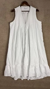 The Nines by Hatch Maternity Dress Size XL White Sleeveless Pintuck Button Front - Picture 1 of 10