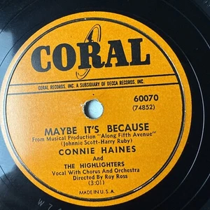 10" 78 RPM-Connie Haines-Hang on the Bell Nellie/Maybe It's Because/Coral 60070 - Picture 1 of 4