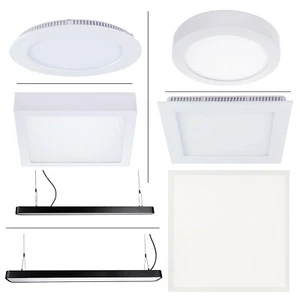 PANEL DE ILUMINACIÓN LED EMPOTRADO TECHO LUZ ULTRADELGADA REDONDA DOWNLIGHTS CUADRADOS - Imagen 1 de 16
