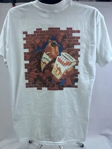 Vintage 90s Neu ohne Etikett Joe Camel Brick Wall Single Stitch Pocket XL T-Shirt 1991 RAR - Bild 1 von 8