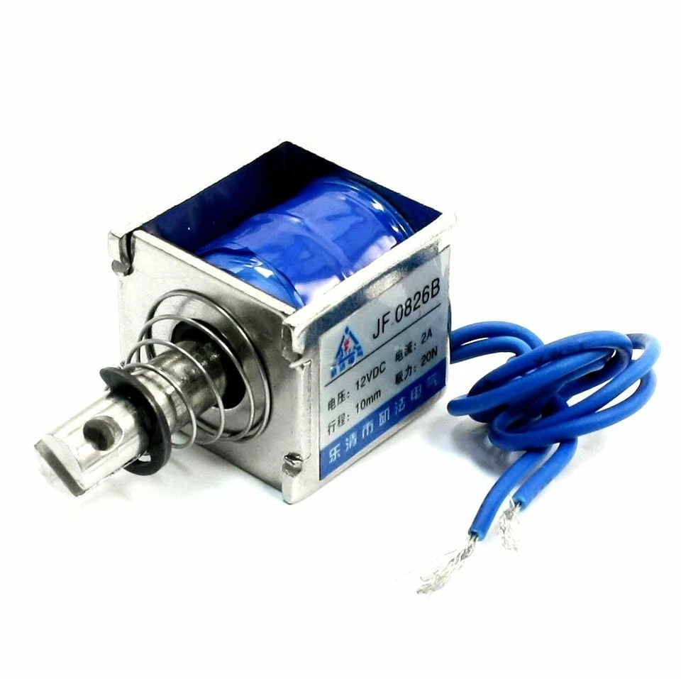 3PCS DC12V 2A 20N/10mm Pull Push Type Linear Motion Solenoid Electromagnet - Image 1 of 1