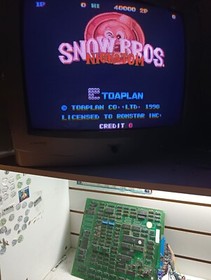 SNOW BROS Pcb jamma! Arcade Test And Working