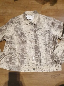 Next Women Snake Print Denim Jacket Size: UK 18 Eur 46 BNWT - Picture 1 of 6