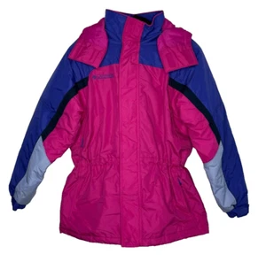 Columbia - Women's Girl Jr Fire Ridge Parka Pink & Purple Coat - Size 18/20 - Picture 1 of 7