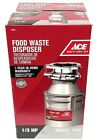 New Ace Food Garbage Kitchen Disposal 1/3 hp Gray Model 1000