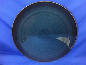 Denby DRAMA Blue 11" DINNER PLATES Coupe Shape ENGLAND Stoneware - Picture 1 of 6
