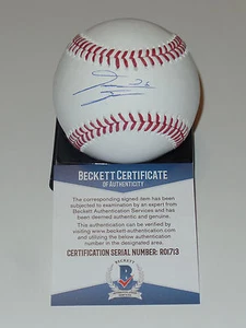 DAVID DAHL AUTO'D SIGNED MLB BASEBALL BECKETT BAS ROOKIE COA COLORADO ROCKIES - Picture 1 of 1