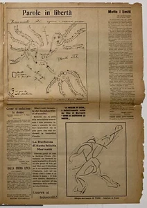 L’ITALIA FUTURISTA A.2 N°35 12-1917 SETTIMANALE DIRETTO DA GINNA-SETTIMELLI - Picture 1 of 10