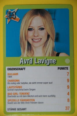 Avril Lavigne - 2005 Top of the Pops card - card published in Germany - Bild 1 von 2