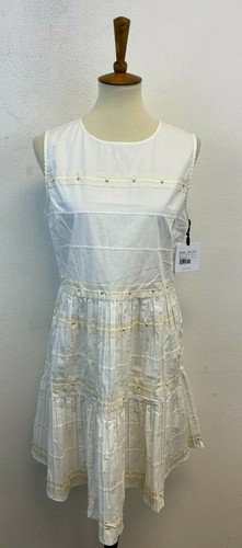 Abito donna rosso Valentino svasato con volant latte taglia 46 