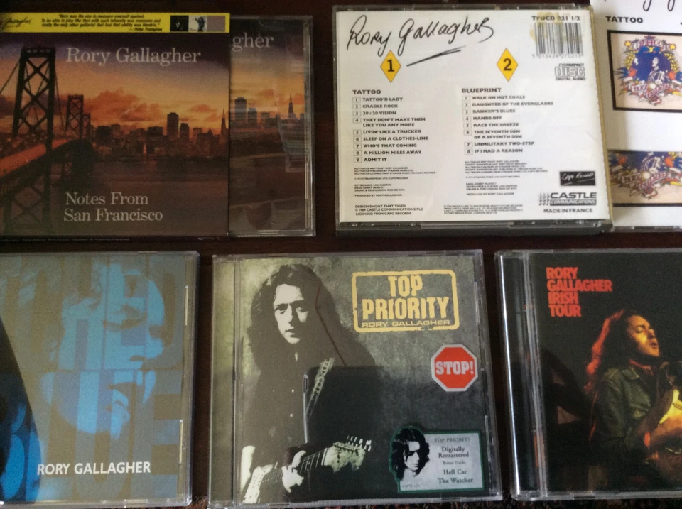 Rory Gallagher [7 CD] Irish Tour Top Priority Etched Blue San Francisco Tattoo - Image 1 of 1