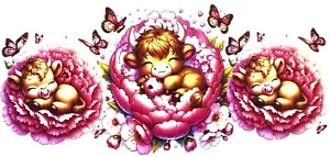 Baby Highland Cow - 16 Oz UV DTF Transfer Vinyl Aufkleber - Aufkleber Tasse Verpackung - Bild 1 von 1