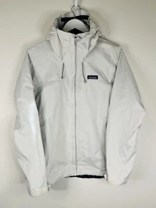 Patagonia Coat Size S Torrent Shell Off White Rain Jacket Outdoor Hiking Hood - Foto 1 di 11