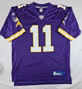 Daunte Culpepper Minnesota Vikings Reebok Jersey Purple Youth #11 L Large Vtg - Picture 1 of 19