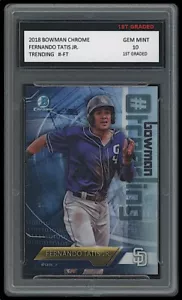 FERNANDO TATIS JR. 2018 BOWMAN CROMADO TENDENCIA #FT 1o grado 10 tarjeta de novato - Imagen 1 de 1