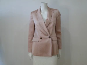 WITCHERY dusty pink satin blazer jacket Size 6 hardly worn RRP $280.00 - Picture 1 of 8