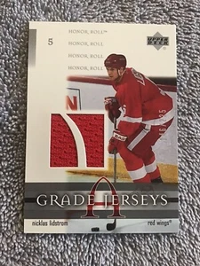 Camisetas UD Honor Roll Nicklas Lidstrom 2002-03 grado A #/225 Detroit Red Wings - Imagen 1 de 4