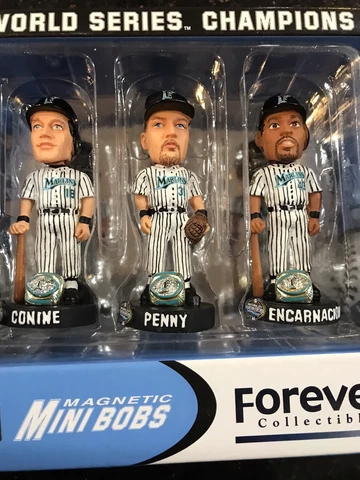 Florida Marlins Rare 3 player mini bobblehead Set 2003 World Series Champions Cover