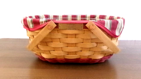 LONGABERGER Christmas Holiday "Get Together" w/ Liner & Protector 12 x 9" Cover