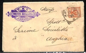 ad0501 - REGNO - STORIA POSTALE - Unione Sindacale Italiana SOCIALISTA Arezzo - Picture 1 of 1